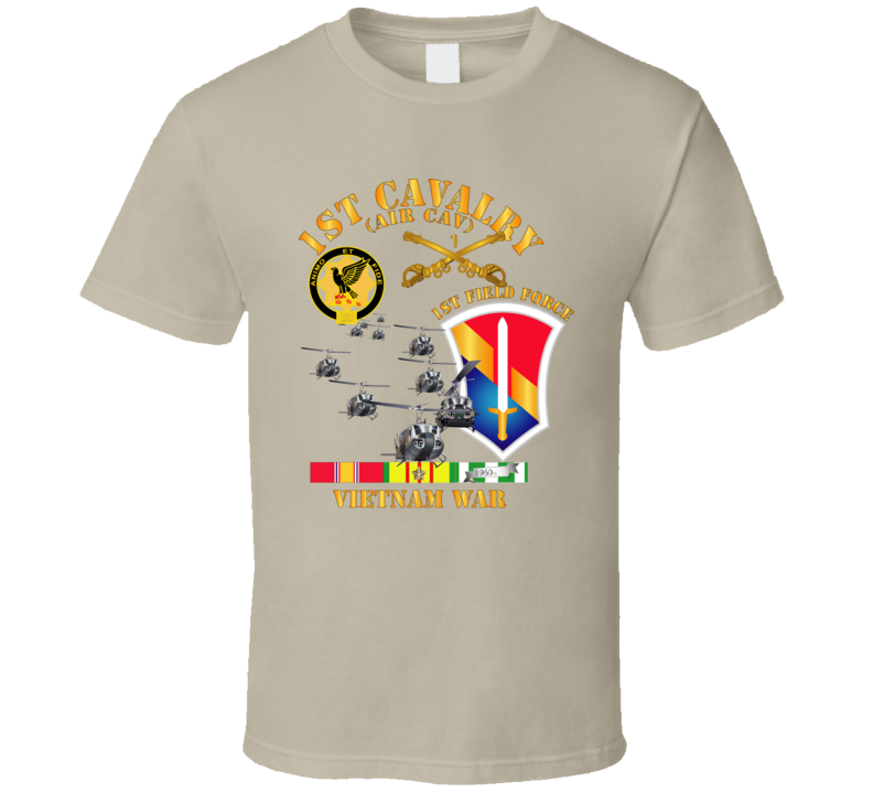 Army - 1st Cavalry (air Cav) - 1st Field Force W Svc T Shirt