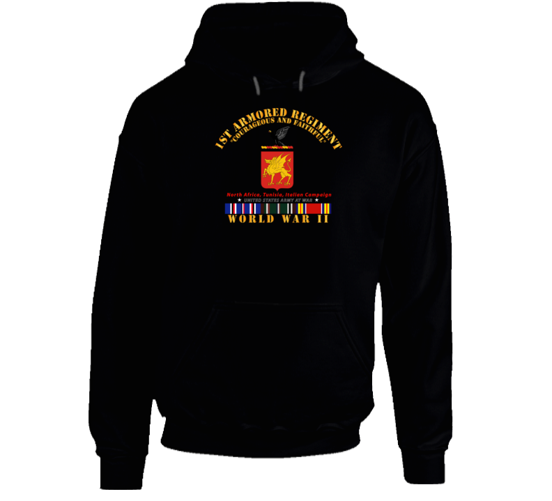 Army - 1st Armored Regiment - Coa -wwii  Eu Svc Hoodie