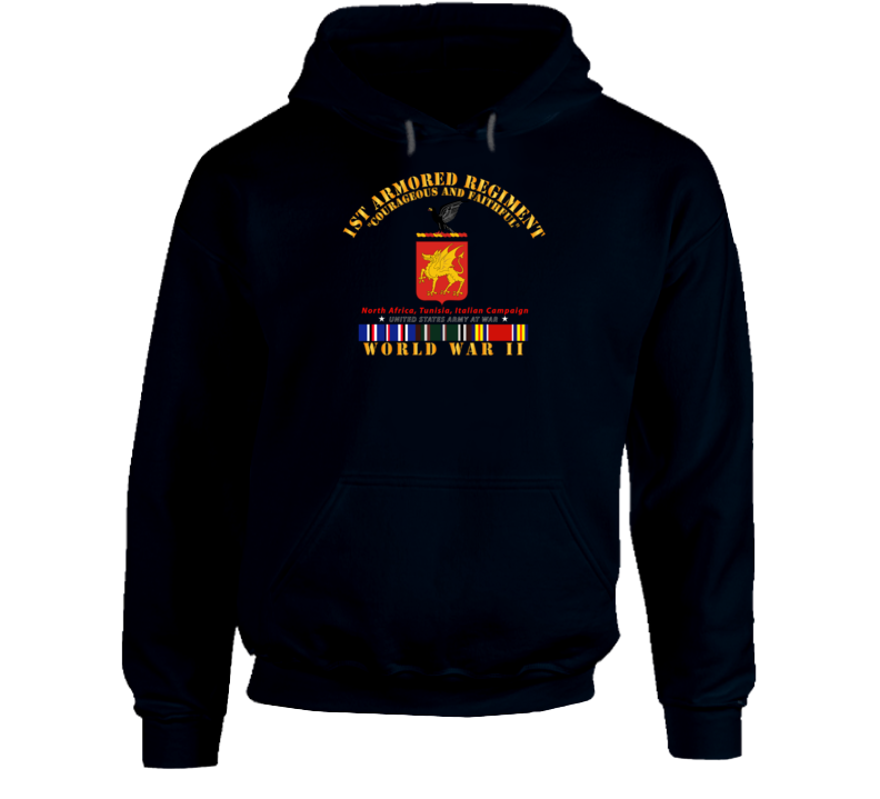 Army - 1st Armored Regiment - Coa -wwii  Eu Svc Hoodie