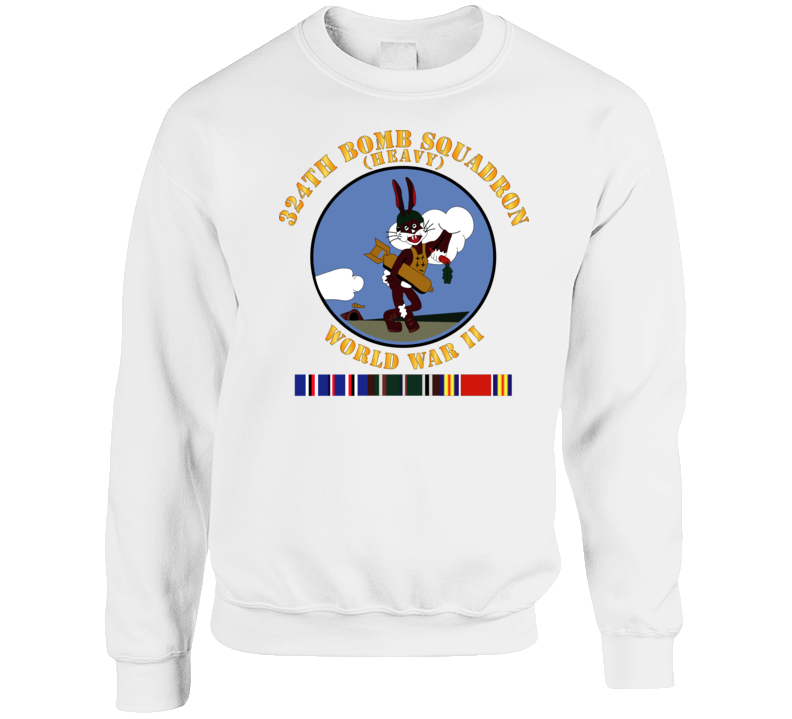 Aac - 324th Bomb Squadron - Wwii W Eu Svc Crewneck Sweatshirt