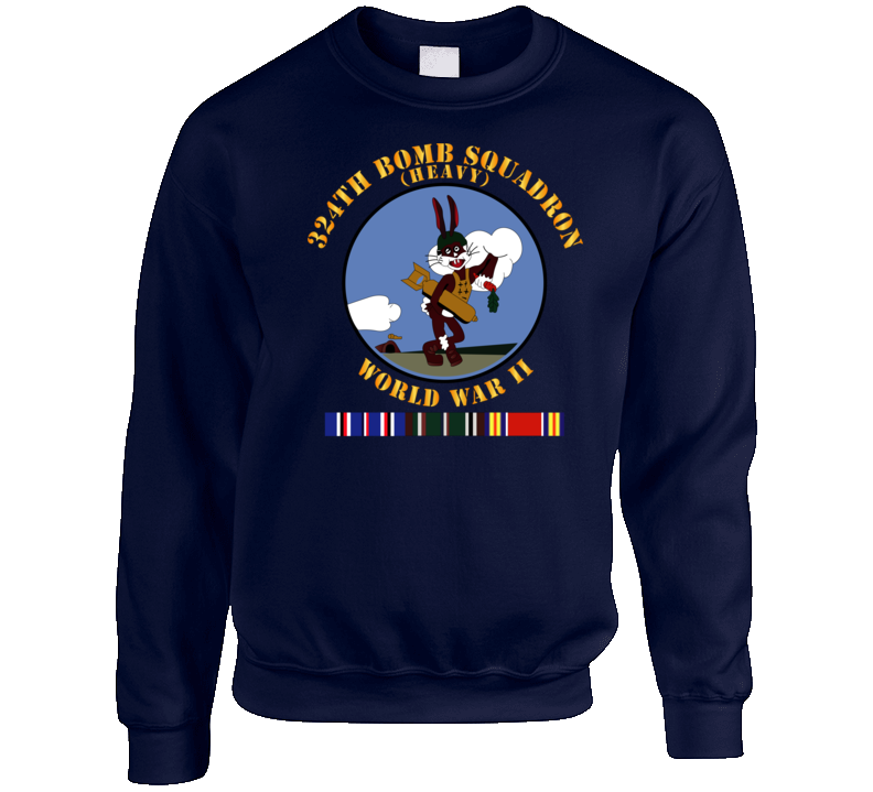 Aac - 324th Bomb Squadron - Wwii W Eu Svc Crewneck Sweatshirt