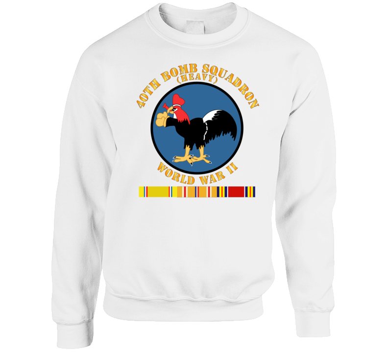 Aac - 40th Bomb Squadron - Wwii W Pac Svc Crewneck Sweatshirt
