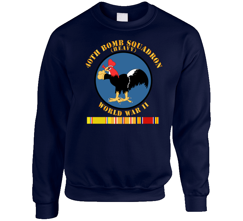 Aac - 40th Bomb Squadron - Wwii W Pac Svc Crewneck Sweatshirt