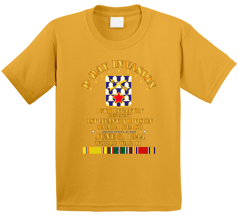 Army - 16th Infantry Regt - 1st Id - D Day W Svc Kids