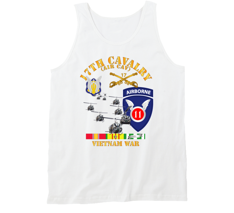 Army - 17th Cavalry (air Cav) - 11th Airborne Division W Svc Tanktop