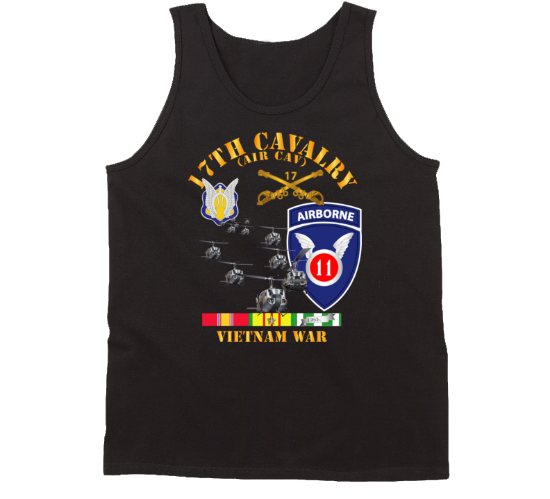 Army - 17th Cavalry (air Cav) - 11th Airborne Division W Svc Tanktop