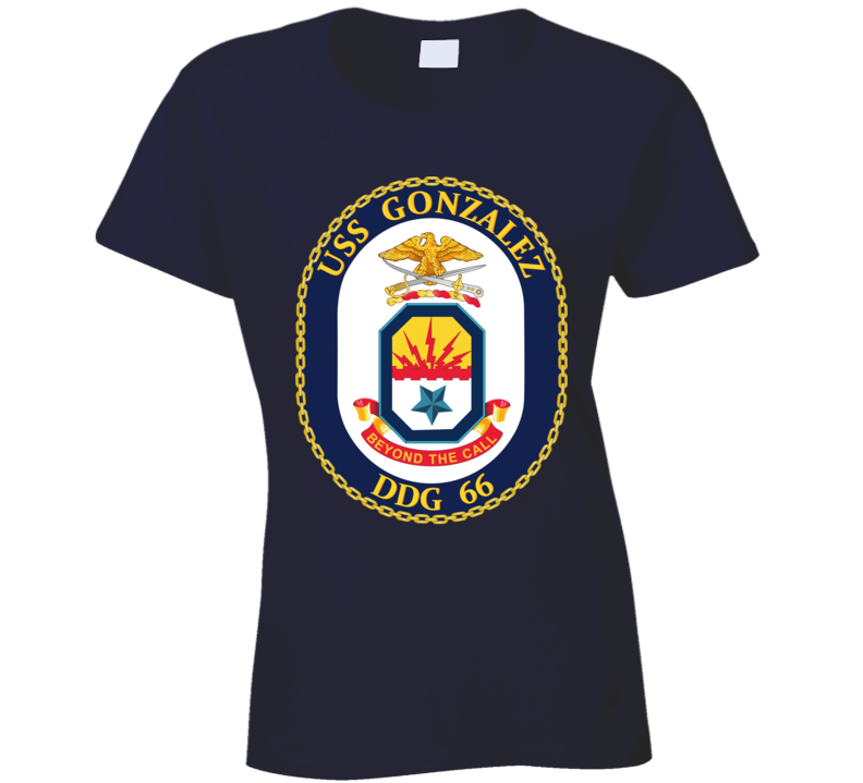 Navy - Uss Gonzalez (ddg 66) Wo Txt Ladies T Shirt