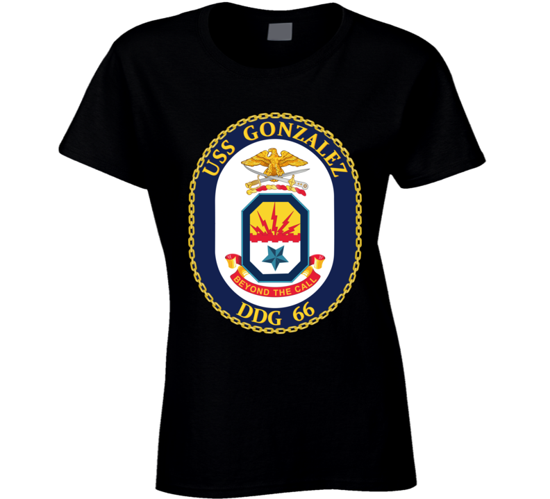 Navy - Uss Gonzalez (ddg 66) Wo Txt Ladies T Shirt