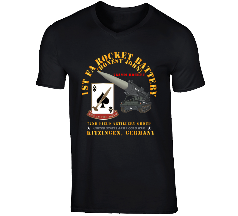 Army - 1st Fa Rocket Battery (hj) - 72nd Fa Gp - Kitzingen Ge W  Hj Wpn V-neck
