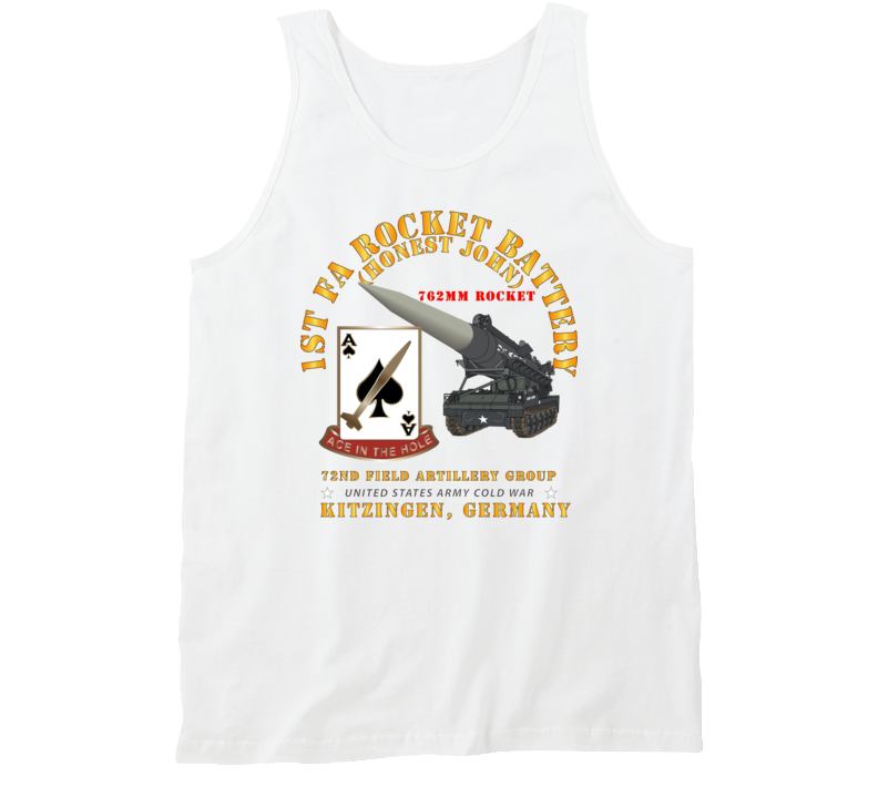 Army - 1st Fa Rocket Battery (hj) - 72nd Fa Gp - Kitzingen Ge W  Hj Wpn Tanktop