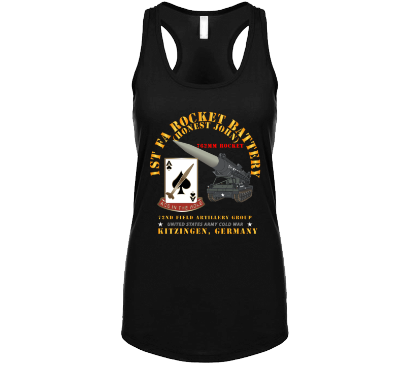 Army - 1st Fa Rocket Battery (hj) - 72nd Fa Gp - Kitzingen Ge W  Hj Wpn Ladies Tanktop