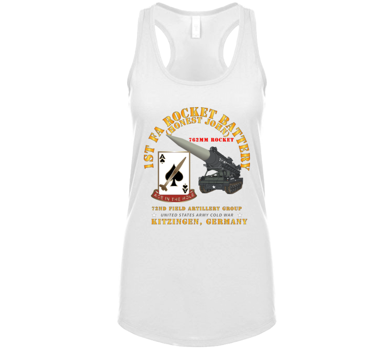 Army - 1st Fa Rocket Battery (hj) - 72nd Fa Gp - Kitzingen Ge W  Hj Wpn Ladies Tanktop