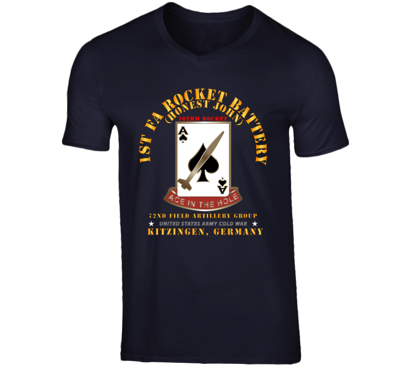 Army - 1st Fa Rocket Battery (hj) - 72nd Fa Gp - Kitzingen Germany V-neck