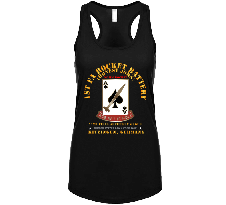 Army - 1st Fa Rocket Battery (hj) - 72nd Fa Gp - Kitzingen Germany Ladies Tanktop