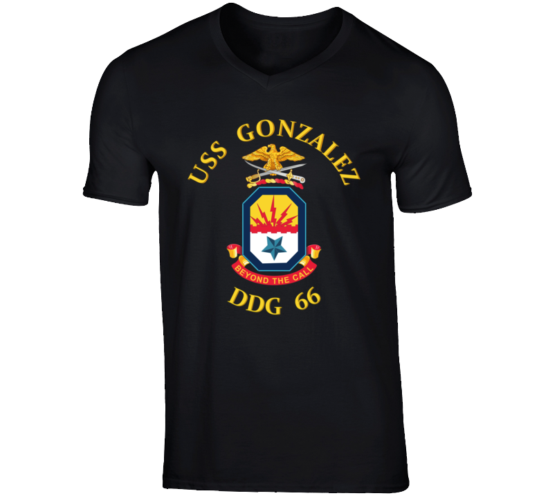 Navy - Uss Gonzalez (ddg 66) Wo Backgrnd V-neck
