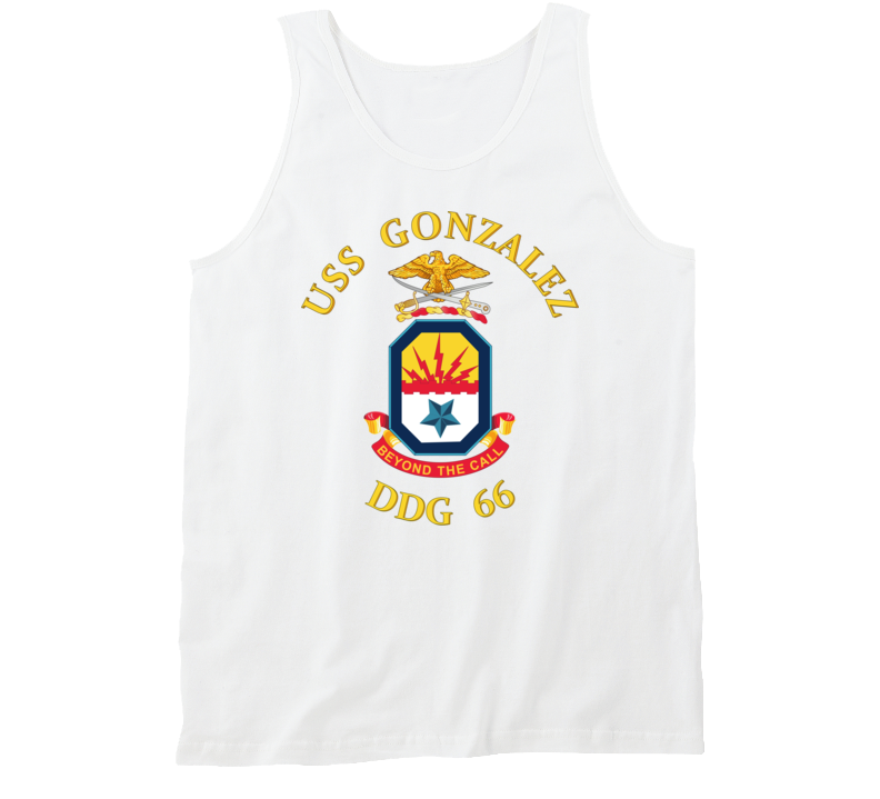 Navy - Uss Gonzalez (ddg 66) Wo Backgrnd Tanktop
