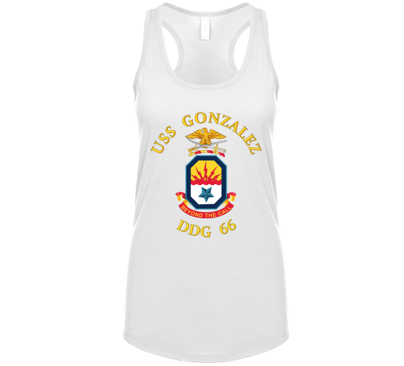 Navy - Uss Gonzalez (ddg 66) Wo Backgrnd Ladies Tanktop