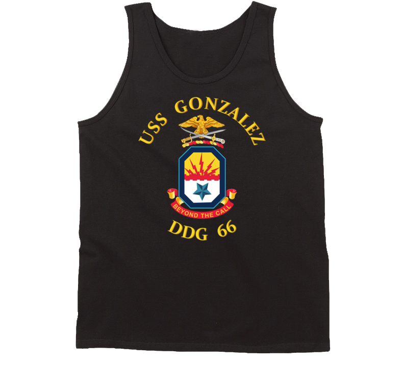 Navy - Uss Gonzalez (ddg 66) Wo Backgrnd Tanktop