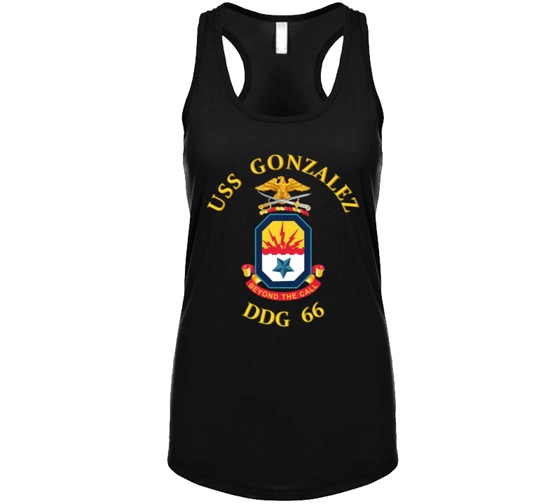 Navy - Uss Gonzalez (ddg 66) Wo Backgrnd Ladies Tanktop