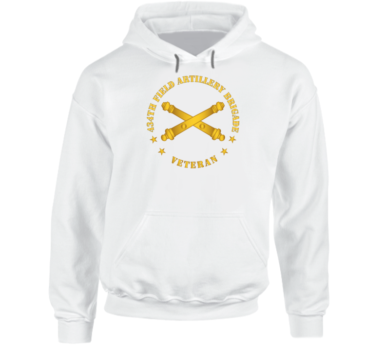 Army - 434th Field Artillery Bde W Branch - Vet Wo Backgrnd Hoodie