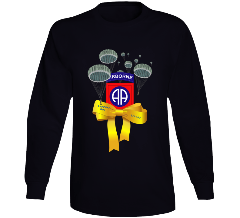 Army - Yellow Ribbon - Support Our Troops - 82nd Airborne W Jumpers Long Sleeve