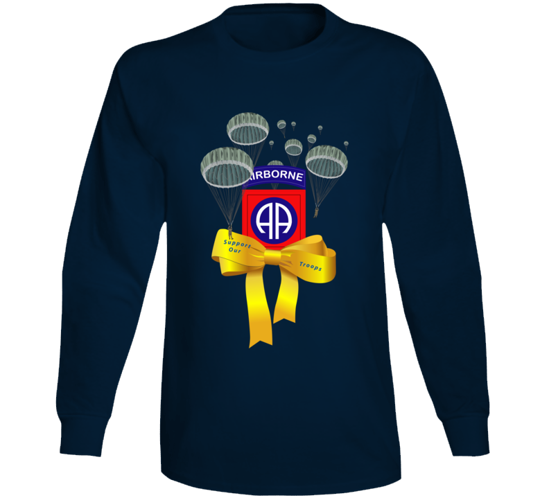 Army - Yellow Ribbon - Support Our Troops - 82nd Airborne w Jumpers Long Sleeve