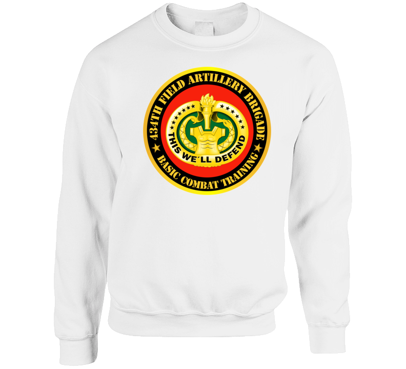 Army - 434th Field Artillery Bde W Drill Sgt Badge Crewneck Sweatshirt