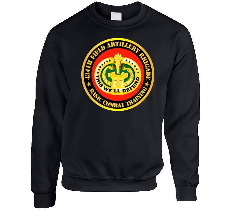 Army - 434th Field Artillery Bde W Drill Sgt Badge Crewneck Sweatshirt