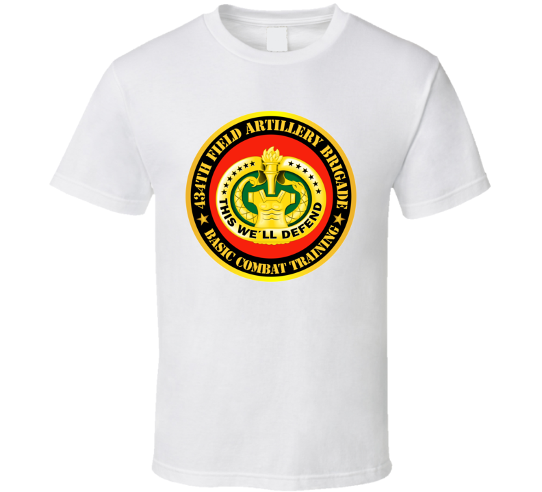 Army - 434th Field Artillery Bde W Drill Sgt Badge T Shirt