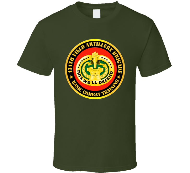 Army - 434th Field Artillery Bde W Drill Sgt Badge T Shirt
