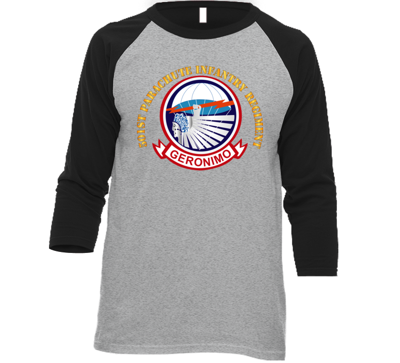 Army - 501st Parachute Infantry Regiment Baseball Raglan T Shirt
