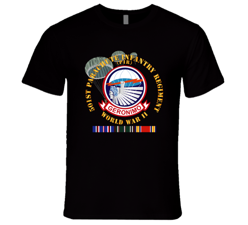 Army - 501st Infantry Regiment - Wwii W Eu Svc Premium T Shirt