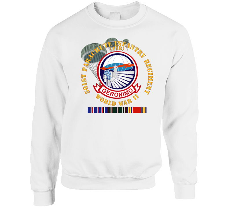 Army - 501st Infantry Regiment - Wwii W Eu Svc Sweatshirt Crewneck Sweatshirt
