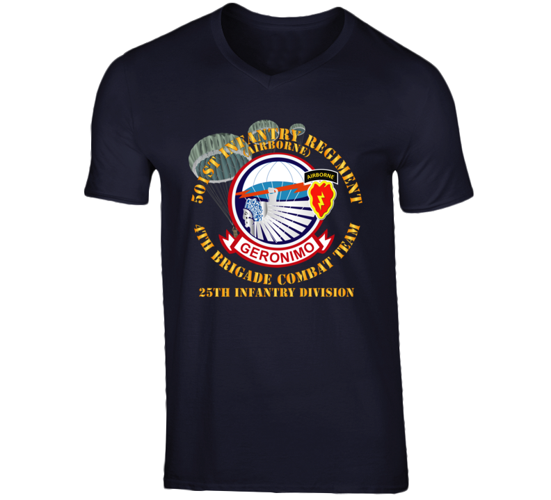 Army - 501st Infantry Regiment - 4th Bde Combat Tm - 25th Id V-neck