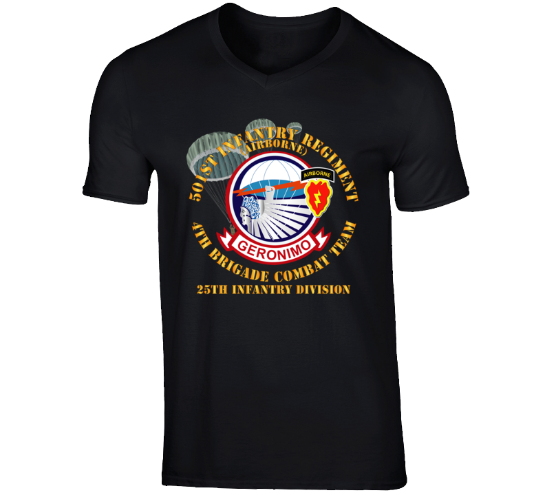 Army - 501st Infantry Regiment - 4th Bde Combat Tm - 25th Id V-neck