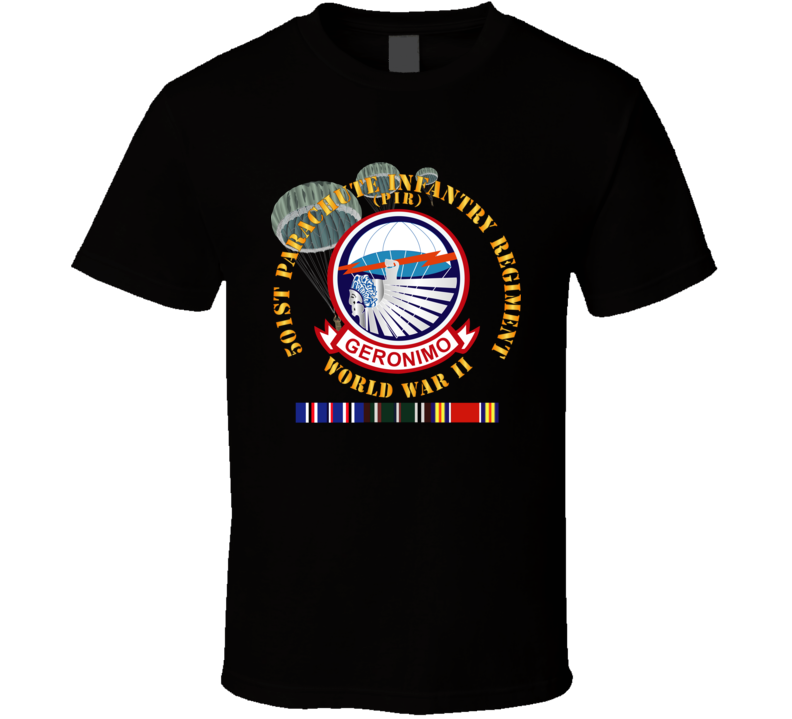 Army - 501st Infantry Regiment - Wwii W Eu Svc T Shirt