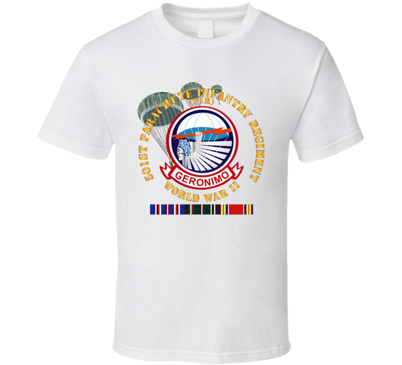 Army - 501st Infantry Regiment - Wwii W Eu Svc T Shirt