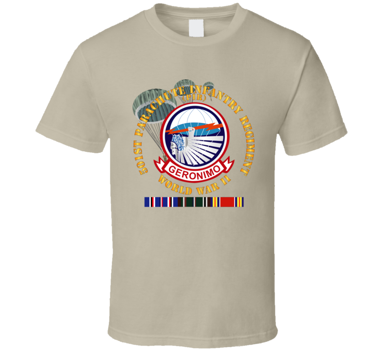 Army - 501st Infantry Regiment - Wwii W Eu Svc T Shirt