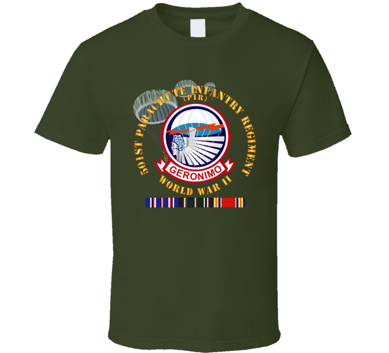 Army - 501st Infantry Regiment - Wwii W Eu Svc T Shirt