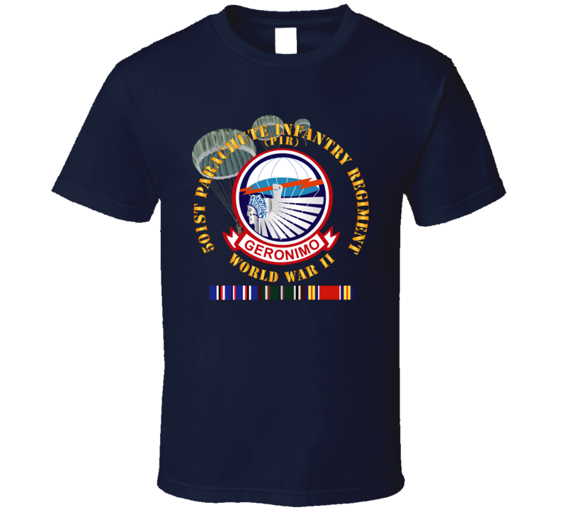 Army - 501st Infantry Regiment - Wwii W Eu Svc T Shirt