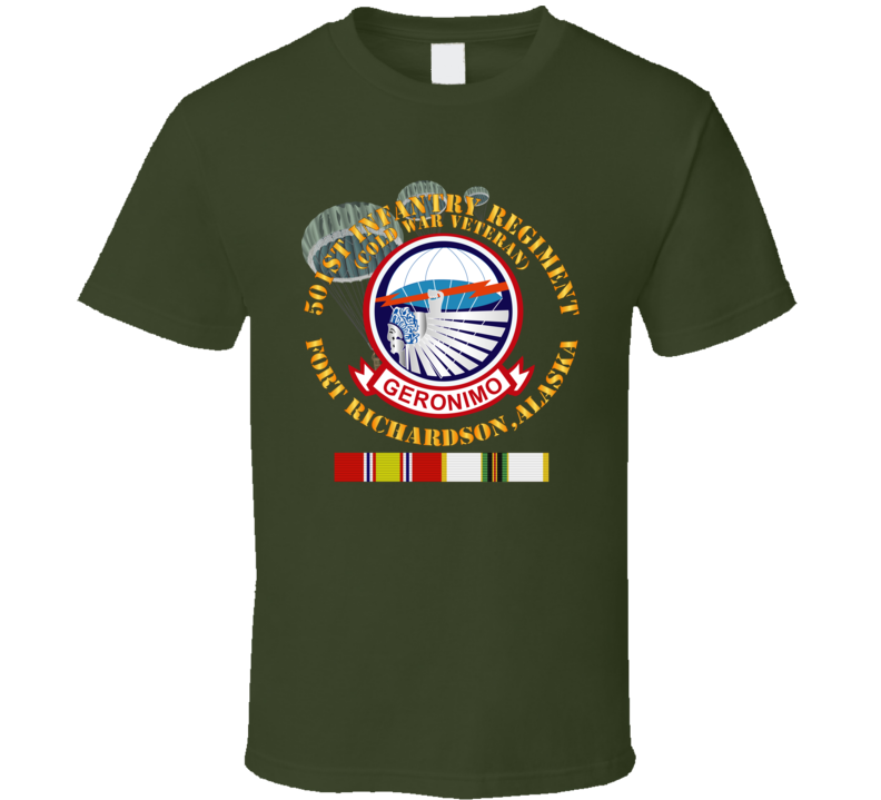 Army - 501st Infantry Regiment - Ft Richardson, Ak W Cold Svc T Shirt