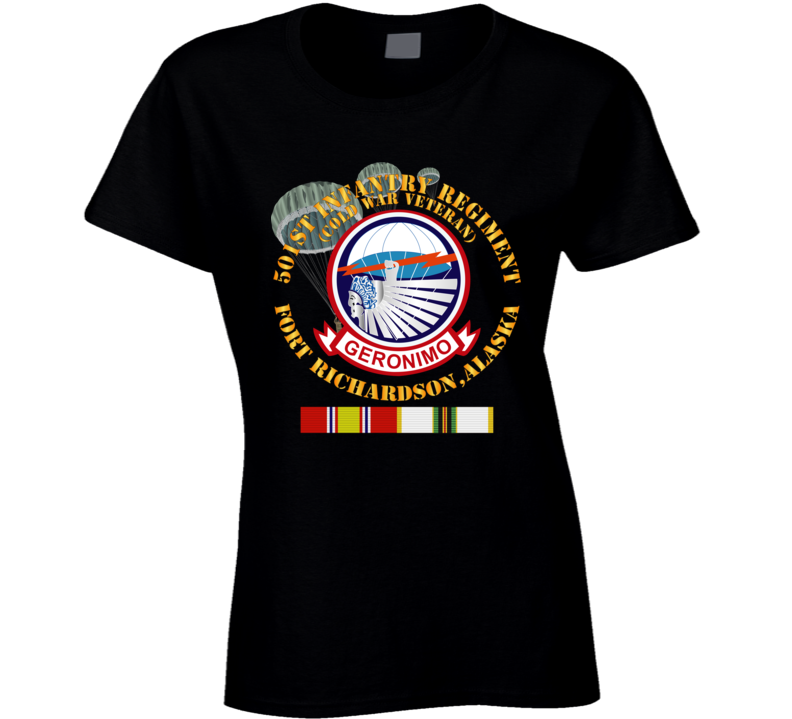 Army - 501st Infantry Regiment - Ft Richardson, Ak W Cold Svc Ladies T Shirt