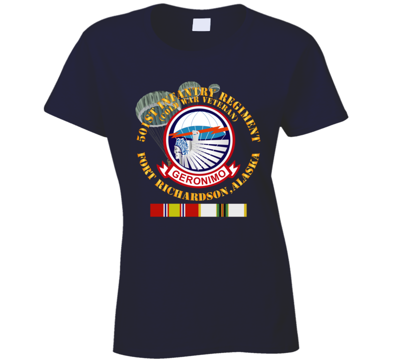 Army - 501st Infantry Regiment - Ft Richardson, Ak W Cold Svc Ladies T Shirt