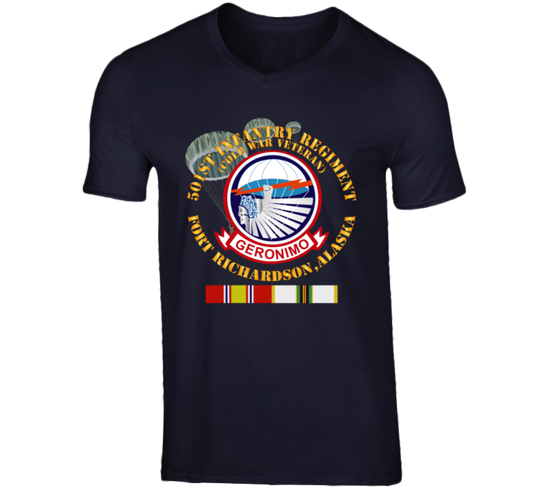 Army - 501st Infantry Regiment - Ft Richardson, Ak W Cold Svc V-neck