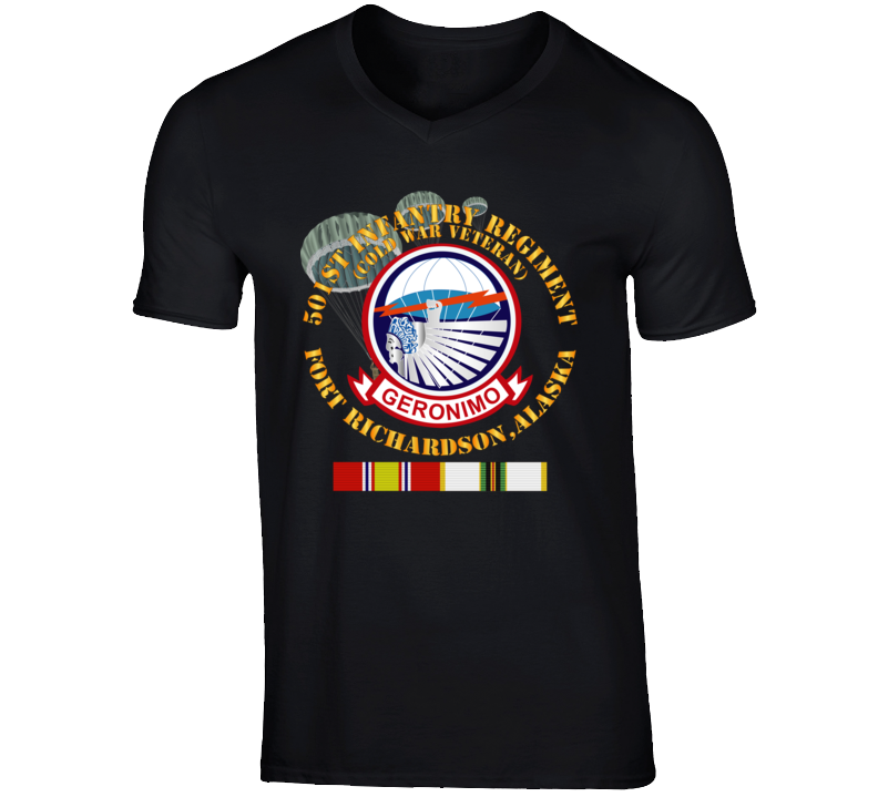 Army - 501st Infantry Regiment - Ft Richardson, Ak W Cold Svc V-neck