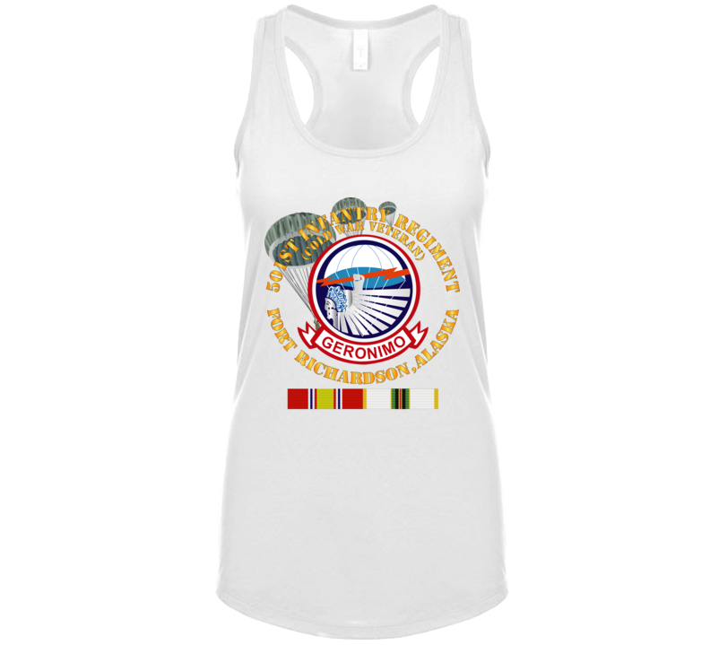 Army - 501st Infantry Regiment - Ft Richardson, Ak W Cold Svc Ladies Tanktop