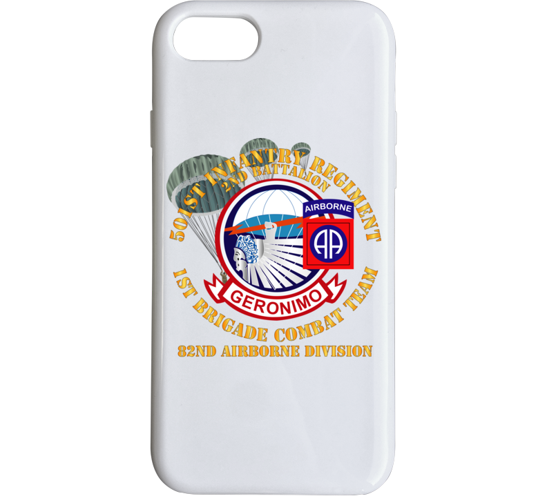 Army - 501st Infantry Regt - 1st Bde Cbt Tm - 82nd Abn Div Phone Case