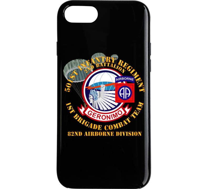 Army - 501st Infantry Regt - 1st Bde Cbt Tm - 82nd Abn Div Phone Case