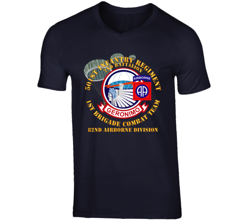 Army - 501st Infantry Regt - 1st Bde Cbt Tm - 82nd Abn Div V-neck