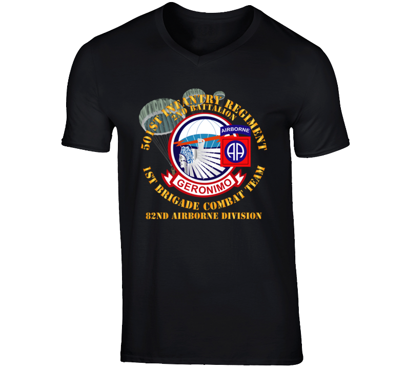 Army - 501st Infantry Regt - 1st Bde Cbt Tm - 82nd Abn Div V-neck